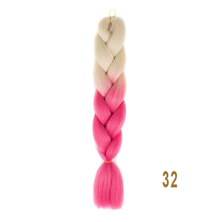Fiber Braid African Wig Braid Color Gradient Color Chemical Fiber Big Braid African Dreadlocks Colored Hair Band