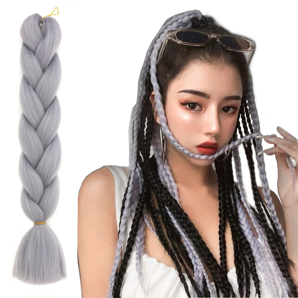 European and American Foreign Trade Chemical Fiber Big Braid Color Braids High-Temperature Fiber Gradient Dreadlocks African Wig Braid