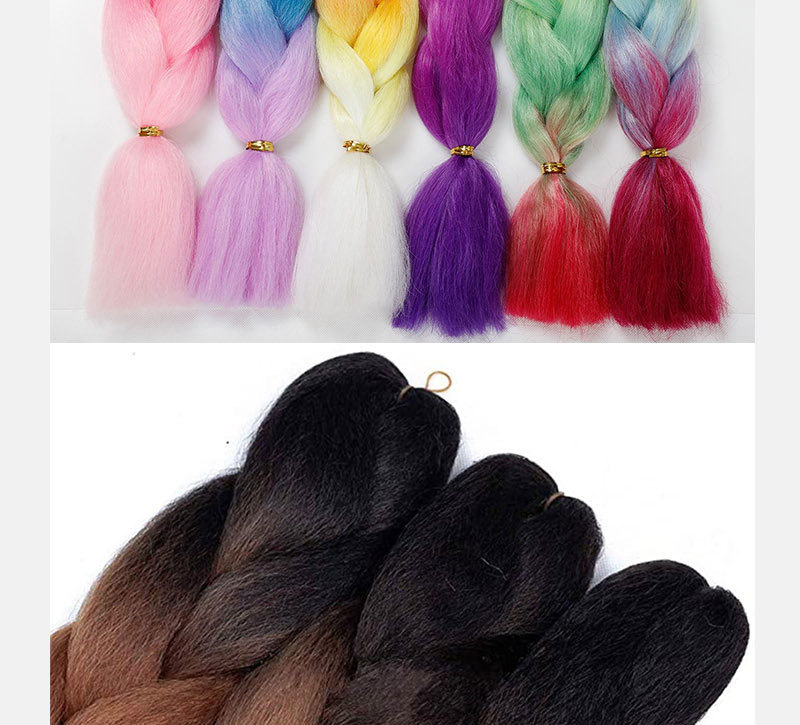 Dreadlocks Wig Gradient Color Chemical Fiber Big Braid African Wig Jumbo Braid Hair High-Temperature Fiber Hair Rope