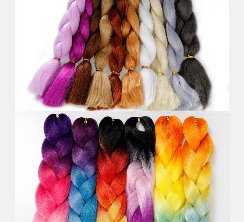 Dreadlocks Wig Gradient Color Chemical Fiber Big Braid African Wig Jumbo Braid Hair High-Temperature Fiber Hair Rope