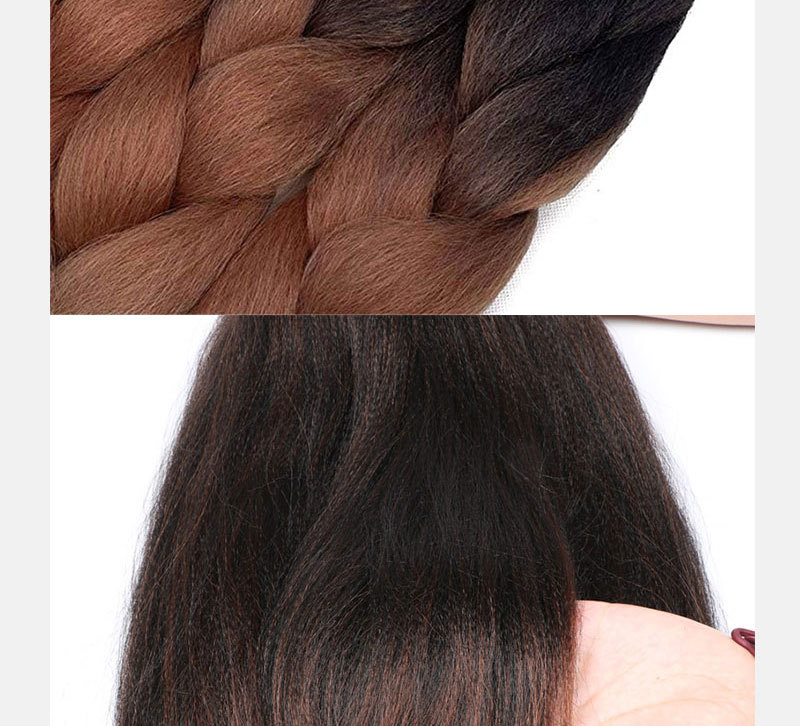Dreadlocks Wig Gradient Color Chemical Fiber Big Braid African Wig Jumbo Braid Hair High-Temperature Fiber Hair Rope