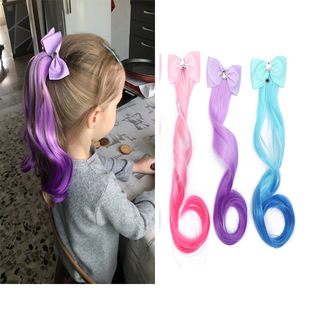 Children's Wig Braid Korean Girl Color Hair Ring Hair Accessories Little Girl Hair Band Twist Braid Headdress