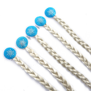 Children's Wig Braid Korean Girl Color Hair Ring Hair Accessories Little Girl Hair Band Twist Braid Headdress