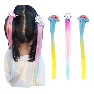 Children's Wig Braid Korean Girl Color Hair Ring Hair Accessories Little Girl Hair Band Twist Braid Headdress
