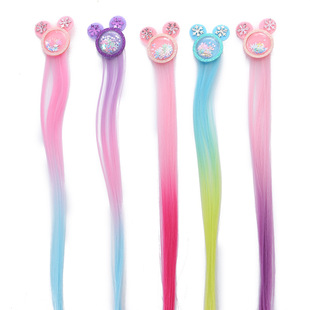 Children's Wig Braid Korean Girl Color Hair Ring Hair Accessories Little Girl Hair Band Twist Braid Headdress