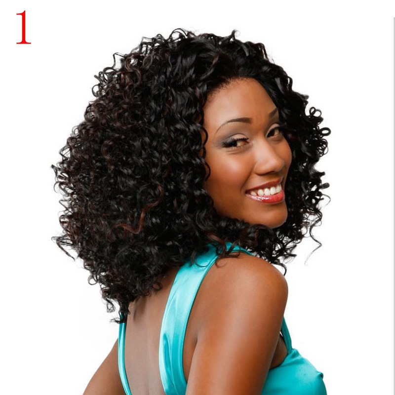 Cross-Border Hot Selling Popular African Black Wigs with Small Curly Hair Foreign Trade European and American Women&#039;s Wig