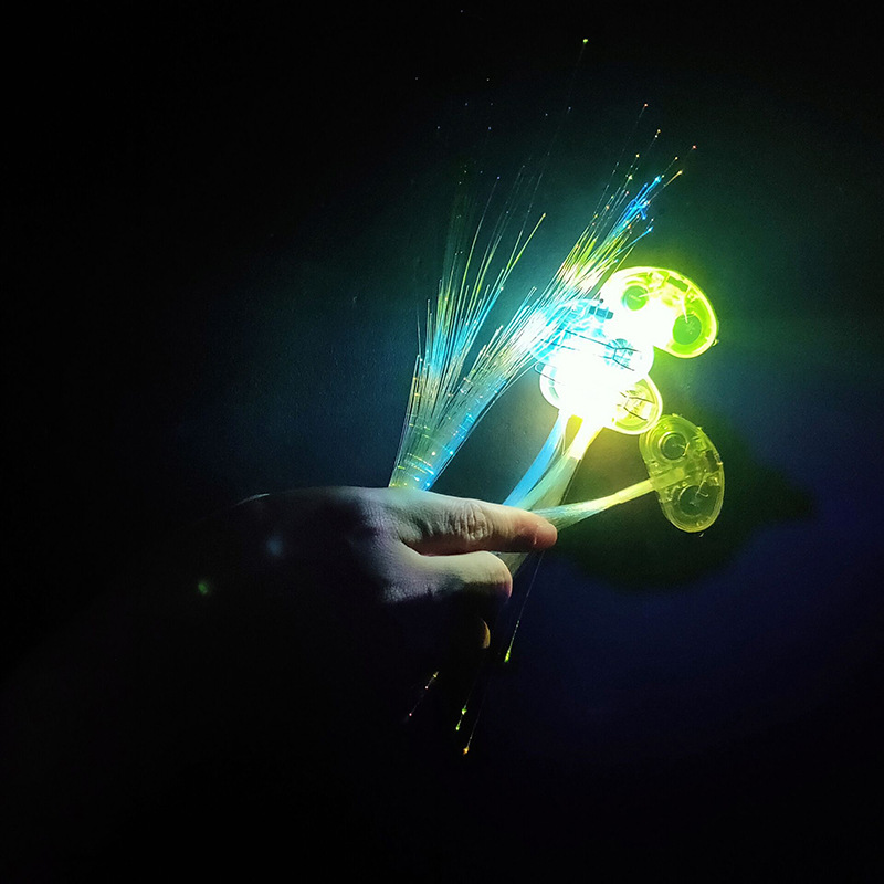Led Shining Braid Creative Colorful Wig Fiber Barrettes Silk Braid Birthday Party Entertainment Flash Braid