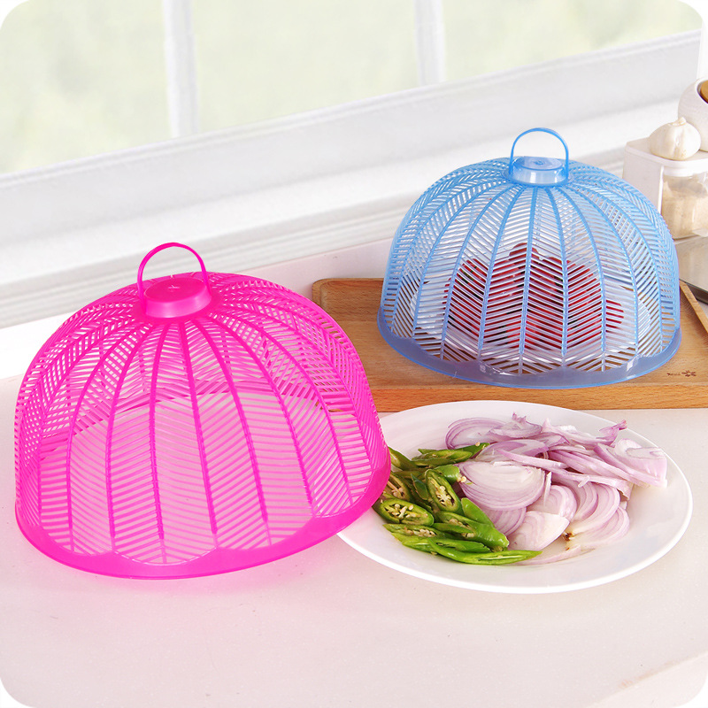Colorful Plastic Table Cover Food Cover Vegetable Cover Kitchen Summer Anti Fly Vegetable Cover round Dish Cover Vegetable Cover Sub Food Cover