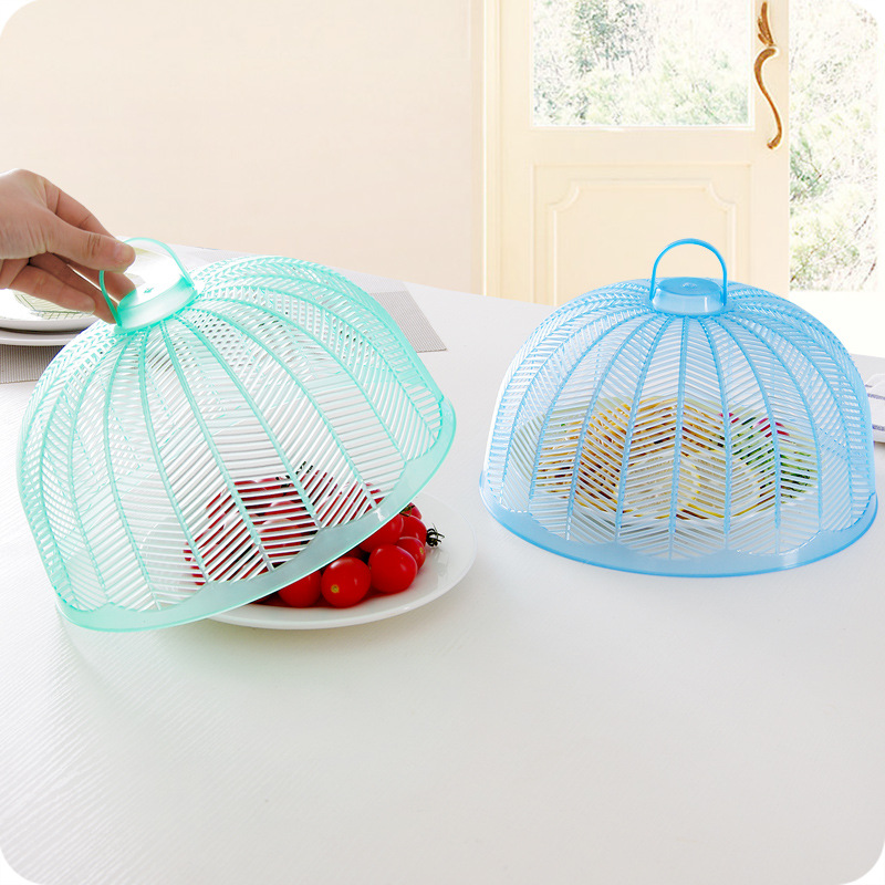 Colorful Plastic Table Cover Food Cover Vegetable Cover Kitchen Summer Anti Fly Vegetable Cover round Dish Cover Vegetable Cover Sub Food Cover