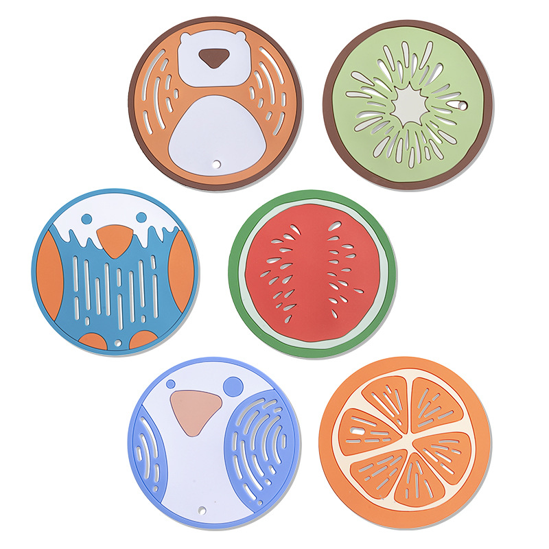 Heat Proof Mat Anti-Scald and Heat-Resistant Household Coasters Waterproof Silicone Dining Table Table Cover Dish Service Plate Potholder Plate Table Mat Cup Mat