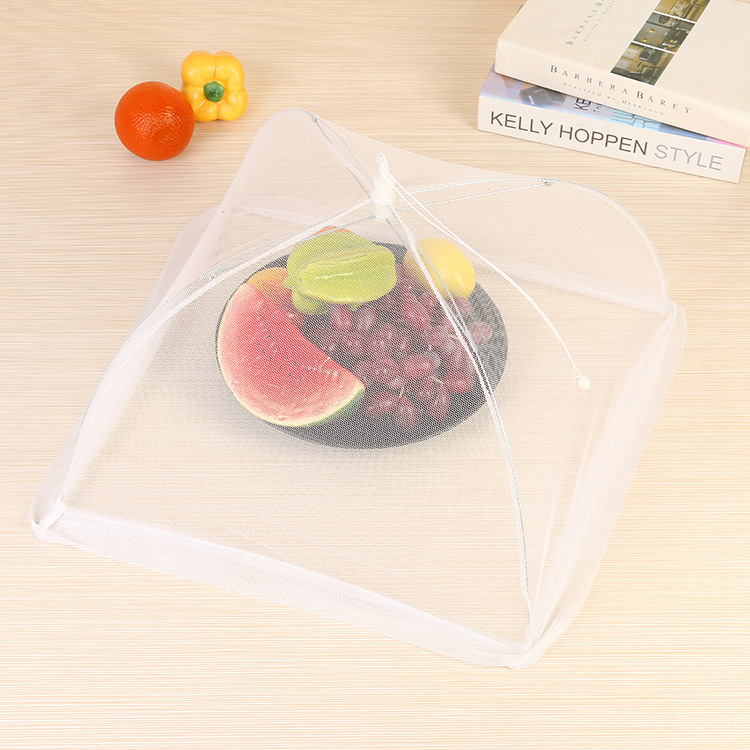 Factory Direct Sales Anti-Fly Table Cover Lace Square Folding Dish Cover Food Cover Meal Cover Kitchen Supplies