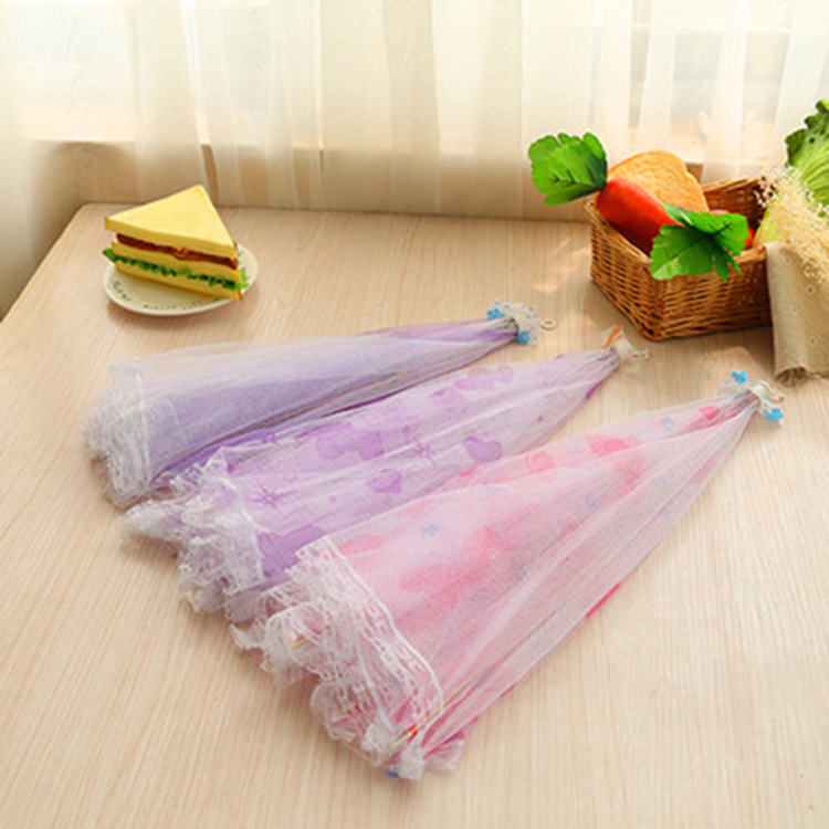  Anti-Fly Table Cover Lace round Folding Dish Cover Folding Food Cover Meal Cover