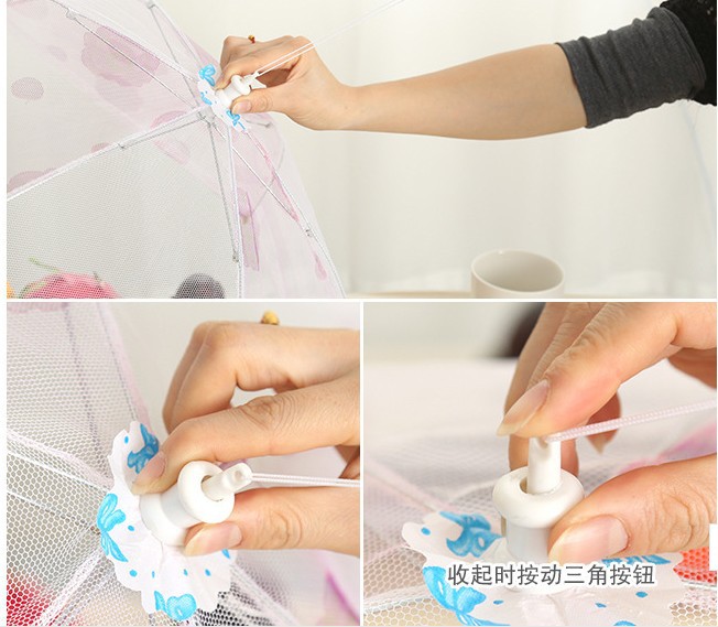 Anti-Fly Table Cover Lace round Folding Dish Cover Folding Food Cover Meal Cover Anti-Fly Table Cover Lace round Folding Dish Cover Folding Food Cover Meal Cover
