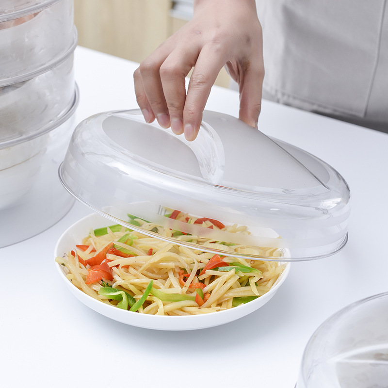Thermal Food Cover Stackable Storage Refrigerator Food Cover Household Seal Transparent Plastic Dust-Proof Dish Cover 