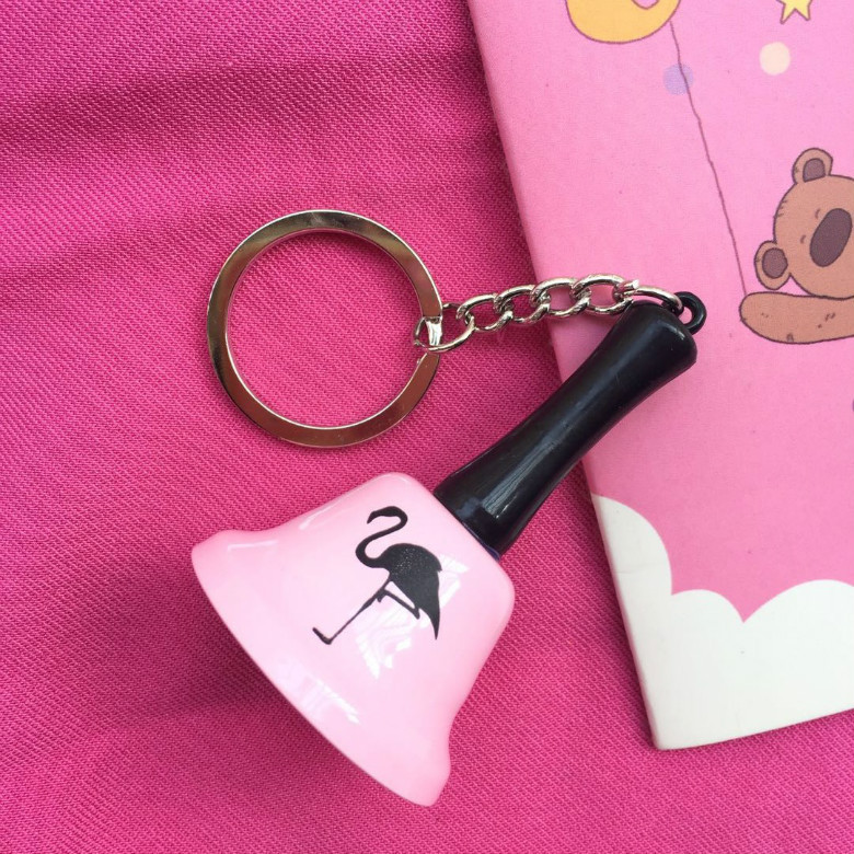 Zaka Flamingo Student Gift Creative Bar Dining Bell Calling Bell Table Bell Handbell Responder Pet Bell