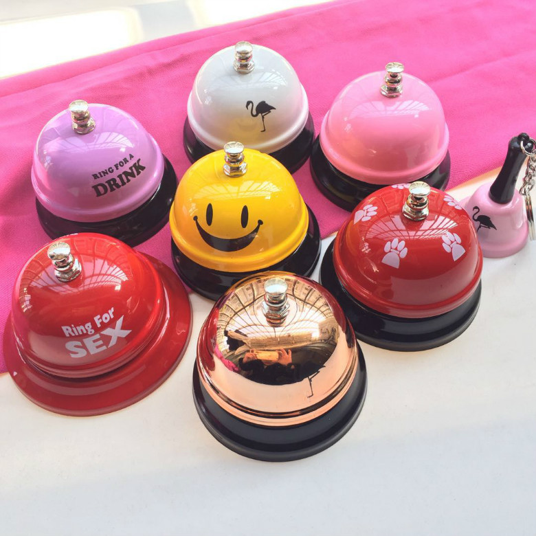 Zaka Flamingo Student Gift Creative Bar Dining Bell Calling Bell Table Bell Handbell Responder Pet Bell