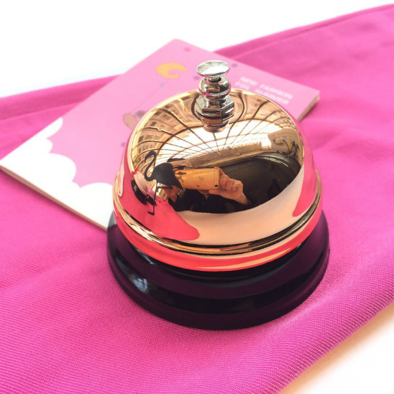 Zaka Flamingo Student Gift Creative Bar Dining Bell Calling Bell Table Bell Handbell Responder Pet Bell