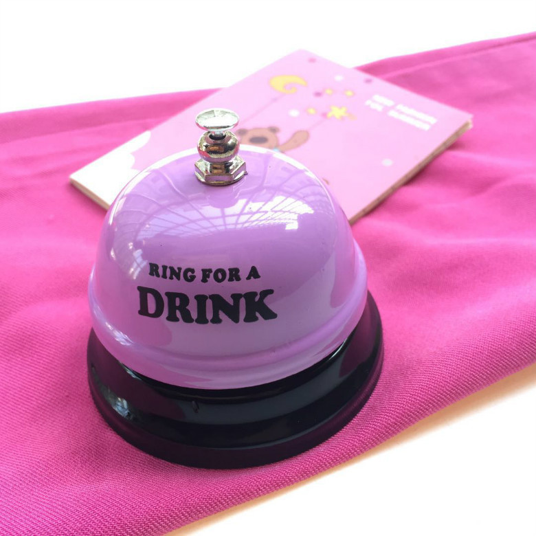 Zaka Flamingo Student Gift Creative Bar Dining Bell Calling Bell Table Bell Handbell Responder Pet Bell