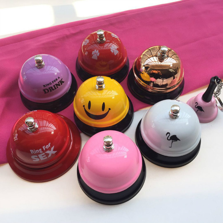 Zaka Flamingo Student Gift Creative Bar Dining Bell Calling Bell Table Bell Handbell Responder Pet Bell