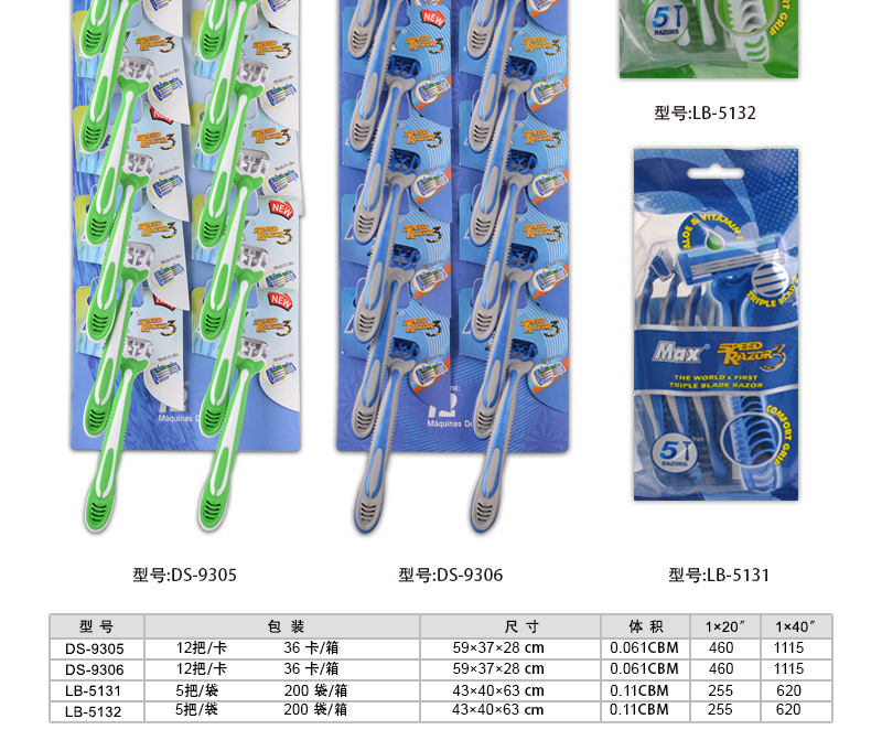 MAX manufacturers direct three - layer stainless steel hand shaver new unisex shaving razor shaver