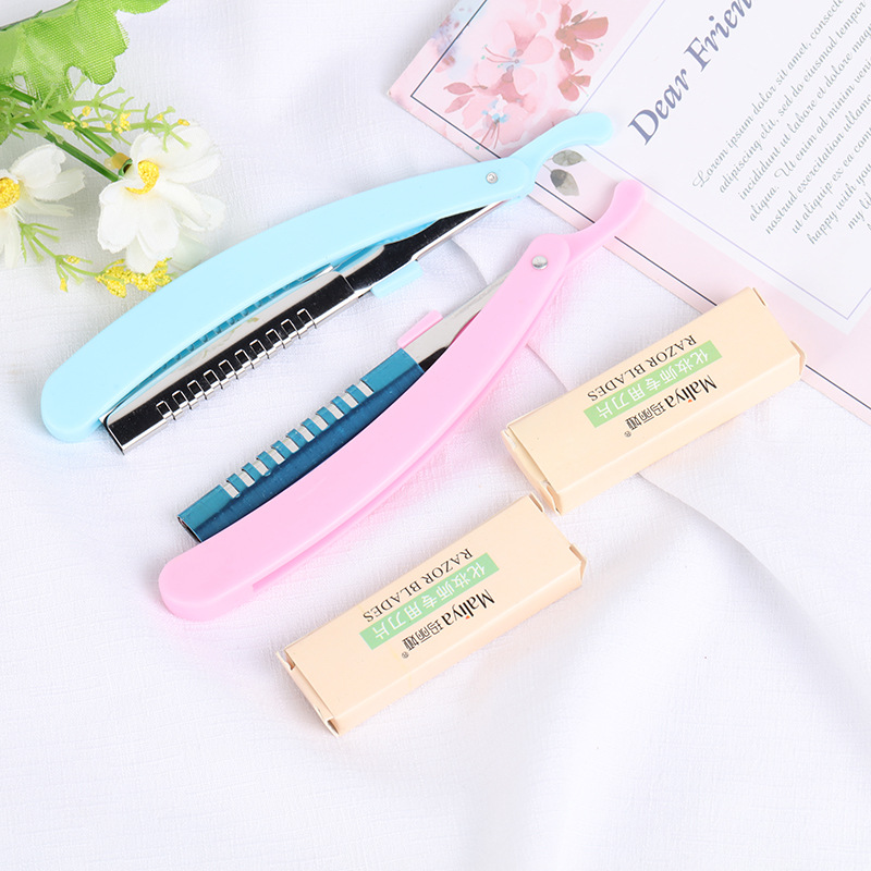 Maria card folding eyebrow shaver and 5 blades, old razor, razor manufacturers direct sale Maria card folding eyebrow shaver and 5 blades, old razor, razor manufacturers direct sale
