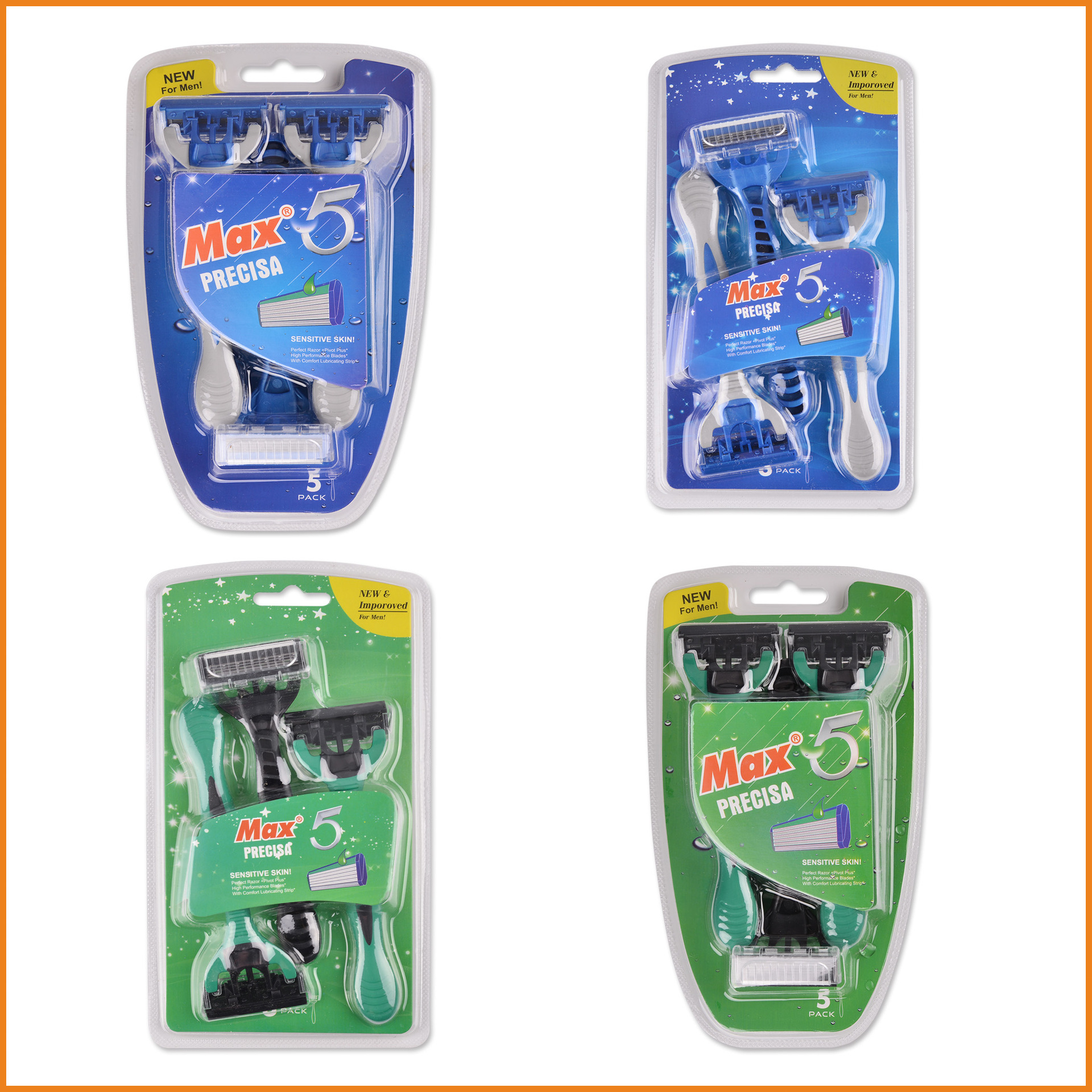 MAX manufacturers stock five the layers of Swedish stainless steel, the disposable razors men &#039;s old shaver hand shaver