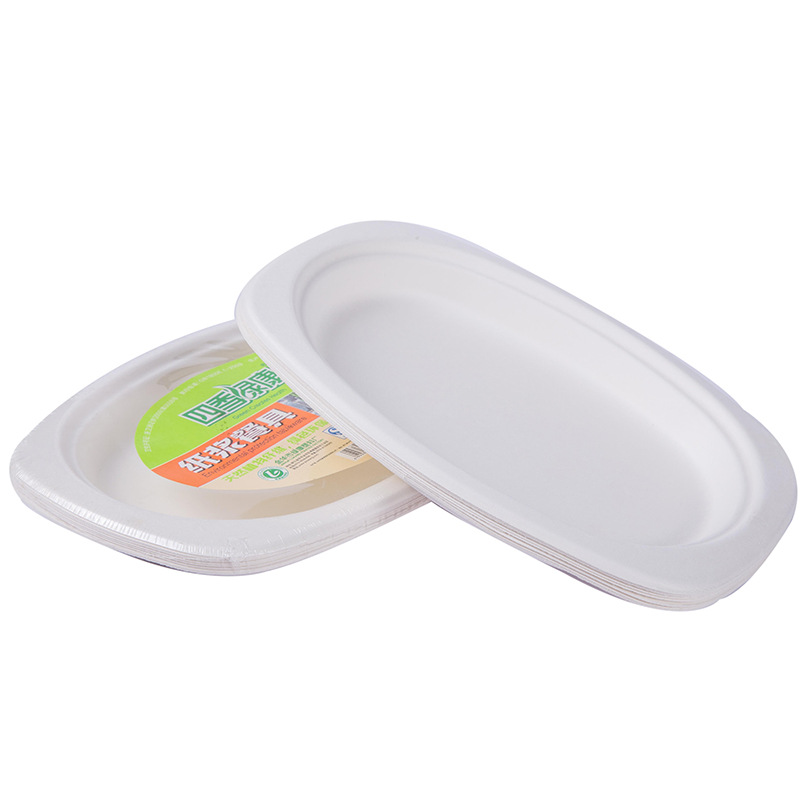 Factory Wholesale Environmental Protection Disposable round Paper Pallet Fast Food Special White Degradable High Quality Material Square Paper Pallet