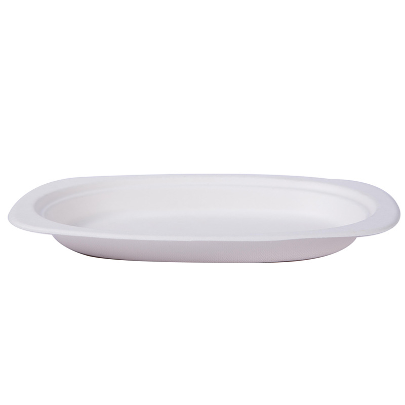 Factory Wholesale Environmental Protection Disposable round Paper Pallet Fast Food Special White Degradable High Quality Material Square Paper Pallet