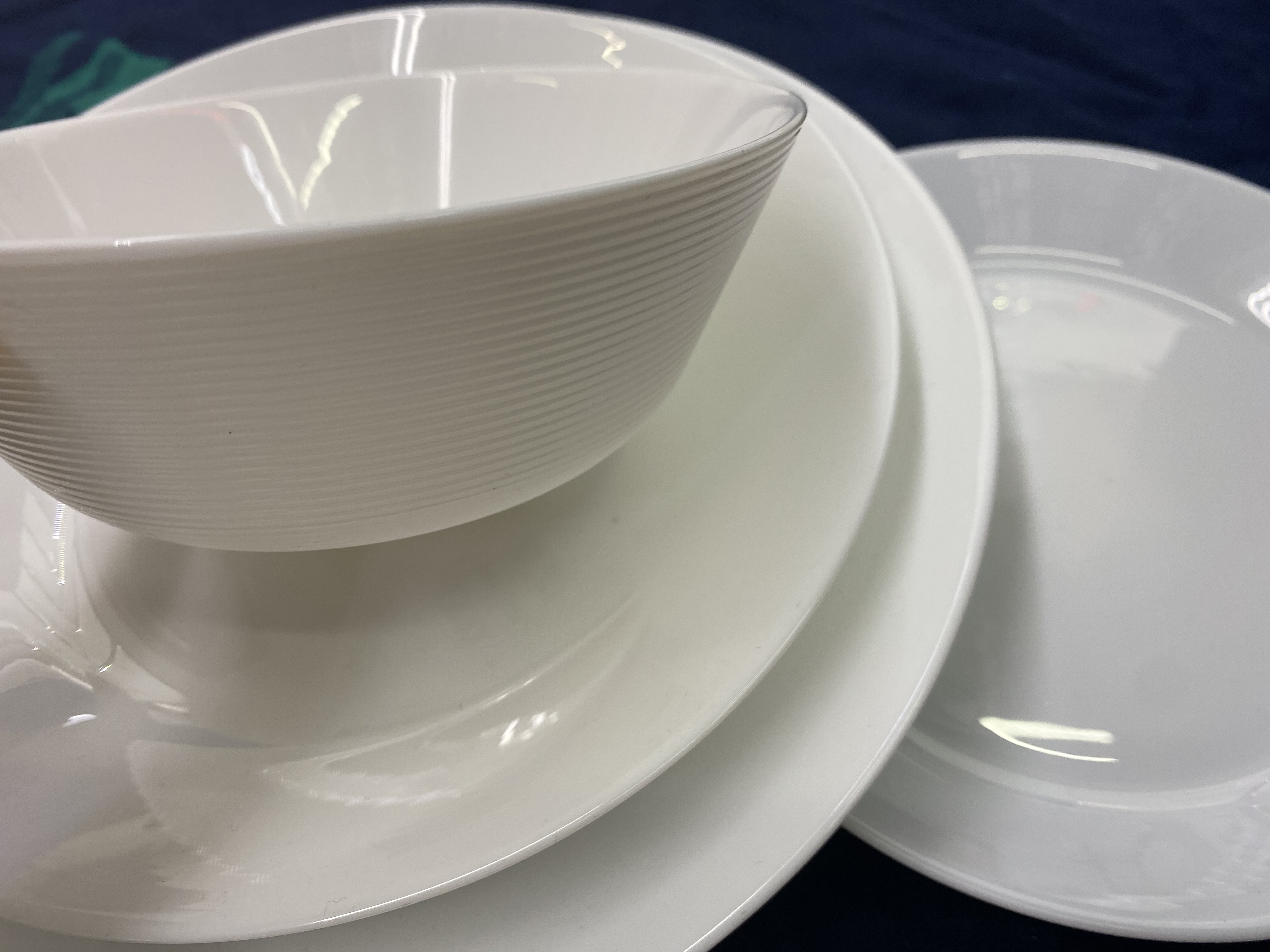 Bestway glass tableware opal dinner set glass plate glass bowl