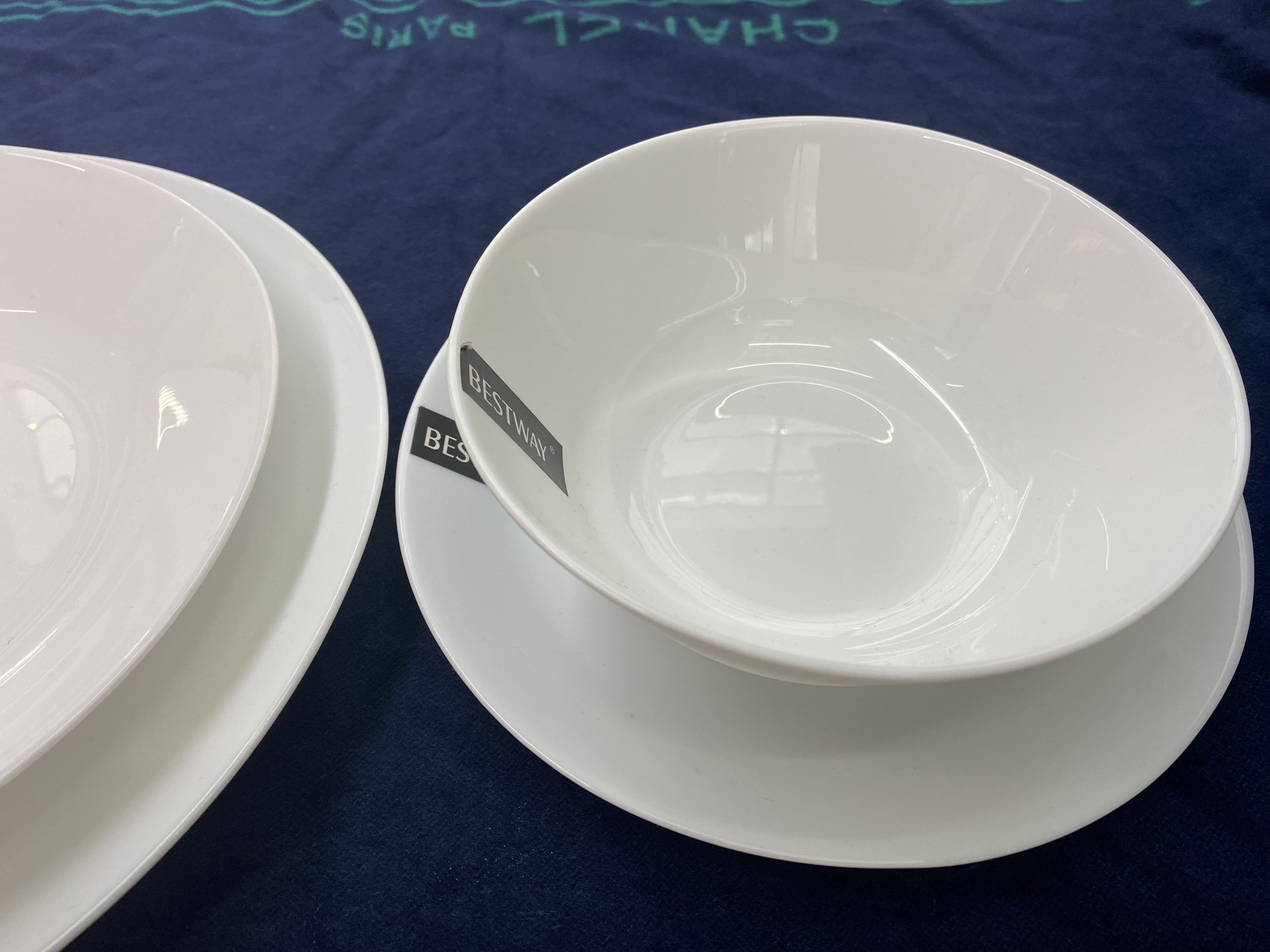 Bestway glass tableware opal dinner set glass plate glass bowl Bestway glass tableware opal dinner set glass plate glass bowl