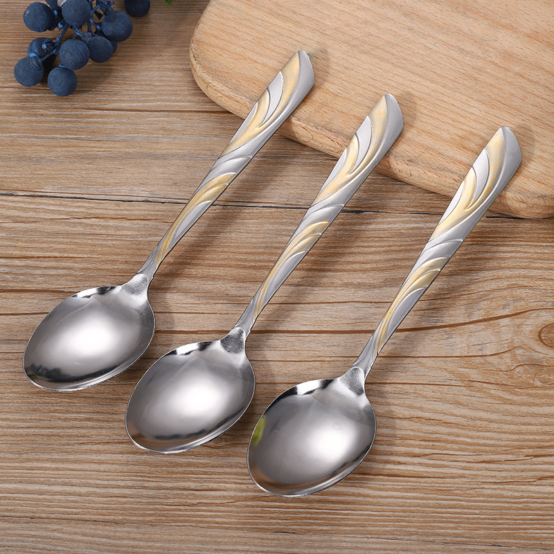 Factory Direct Sales Stainless Steel Spoon Tableware Portable Stainless Steel Spoon PCs Steak Knife Forks Western Tableware