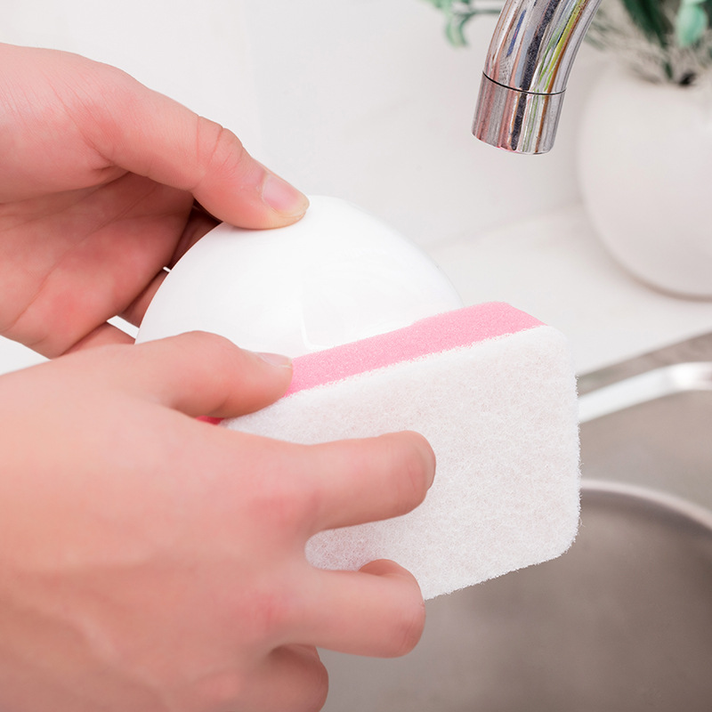 Factory Wholesale High-Density Dishwashing Sponge Kitchen Clean Water Absorption Oil-Free Special Wash Tenacious Stains Sponge