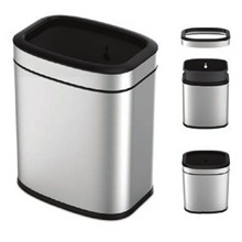 Hotel Stainless Steel Trash Can Classification Dustbin Kitchen Indoor Environmental Protection Double Barrel with Lid Large Pedal Commercial Use Hotel Stainless Steel Trash Can Classification Dustbin Kitchen Indoor Environmental Protection Double Barrel with Lid Large Pedal Commercial Use