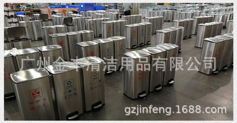 Hotel Stainless Steel Trash Can Classification Dustbin Kitchen Indoor Environmental Protection Double Barrel with Lid Large Pedal Commercial Use Hotel Stainless Steel Trash Can Classification Dustbin Kitchen Indoor Environmental Protection Double Barrel with Lid Large Pedal Commercial Use