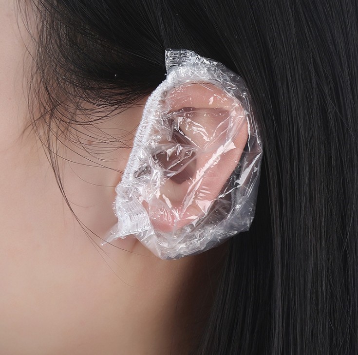 Disposable Transparent Waterproof Earmuffs Hair Dye Bath Earmuffs Shampoo Bath Get One&#039;s Ears Pierced Anti-Ear