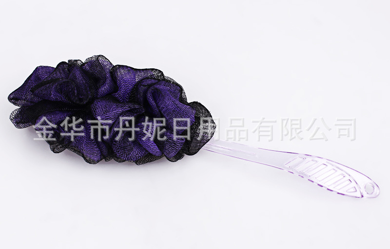 Long handle bath flower/bath ball/bath ball/bath ball/bath ball with handle black color bath wipe