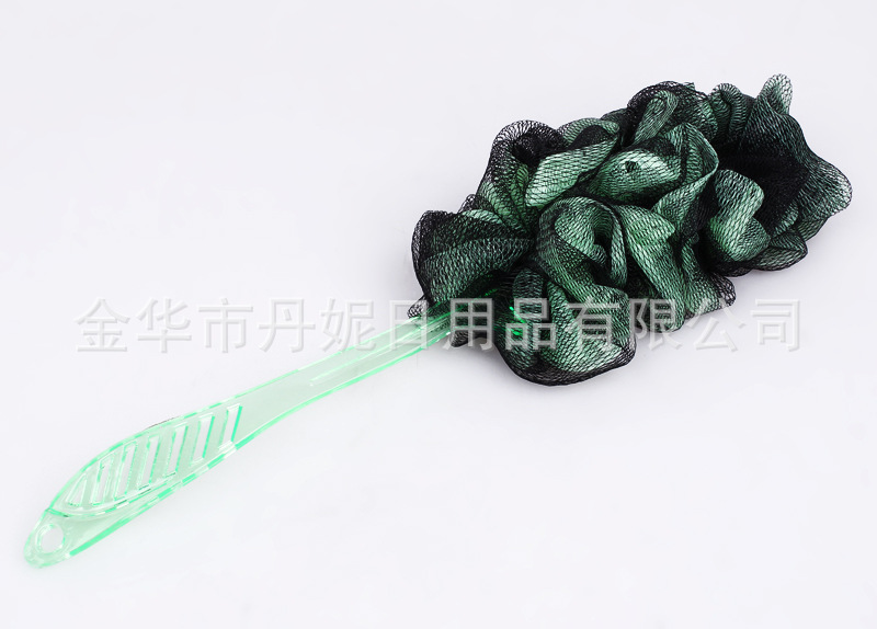 Long handle bath flower/bath ball/bath ball/bath ball/bath ball with handle black color bath wipe