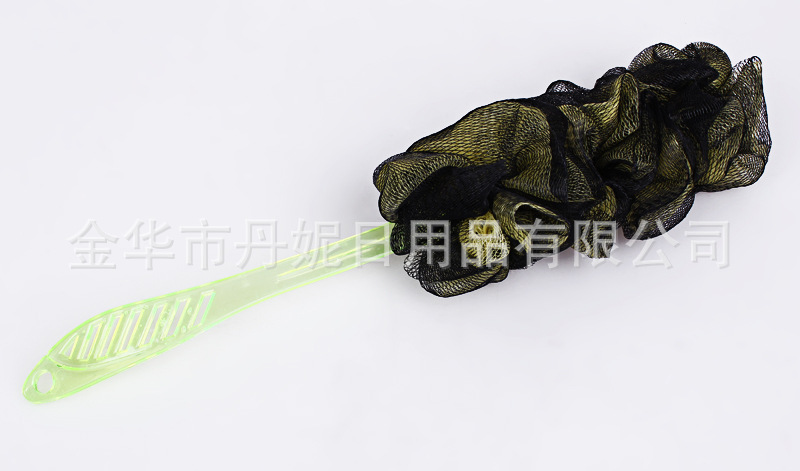 Long handle bath flower/bath ball/bath ball/bath ball/bath ball with handle black color bath wipe