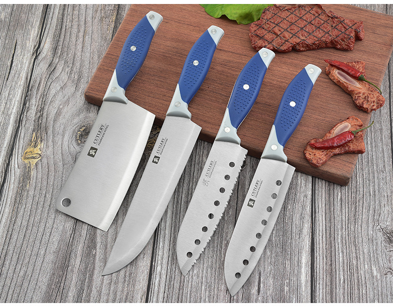Brand a Foreign Trade Stainless Steel Knife Kitchen Set Chef Knife Kitchen Knife Bread Knife Cleaver Fruit Knife Slicing Knife Brand a Foreign Trade Stainless Steel Knife Kitchen Set Chef Knife Kitchen Knife Bread Knife Cleaver Fruit Knife Slicing Knife