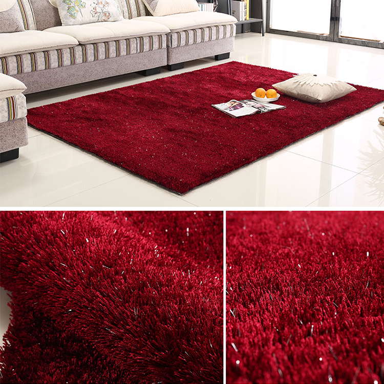 Nordic Living Room Coffee Table Carpet Disposable Household Bedroom Light Luxury Bedside Blanket Exhibition Hall Plush Decorative Bright Silk Floor Mat
