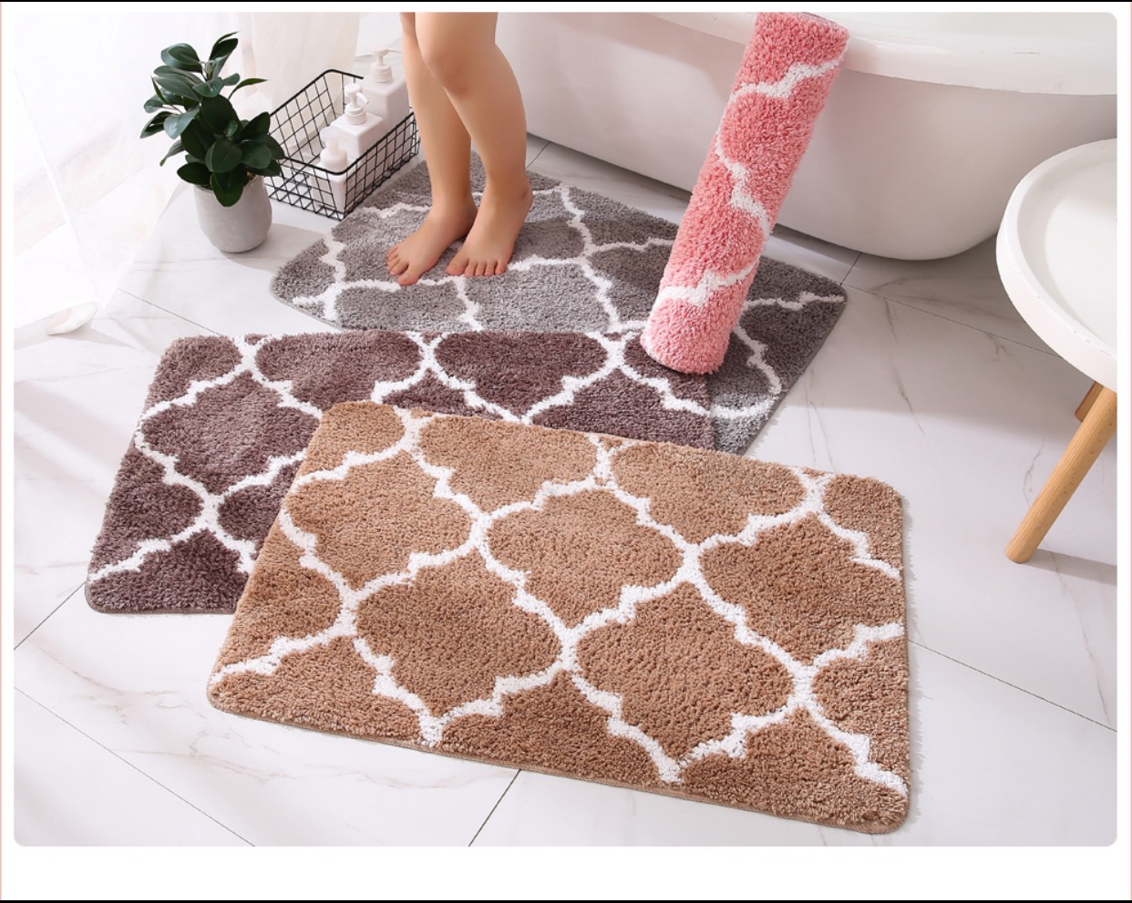 Simple bathroom door absorbent non-slip mat mat carpet door cross-border hair replacement