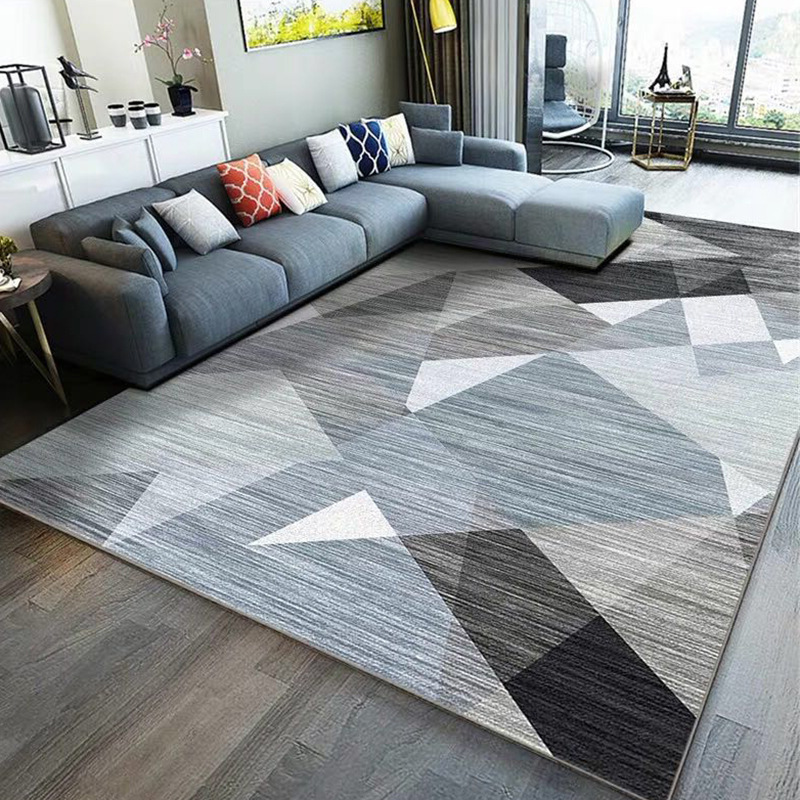 Cross-Border 3D Printing Ink Carpet Living Room Sofa Coffee Table Cushion Bedroom Bedside Geometric Blanket Door Mat