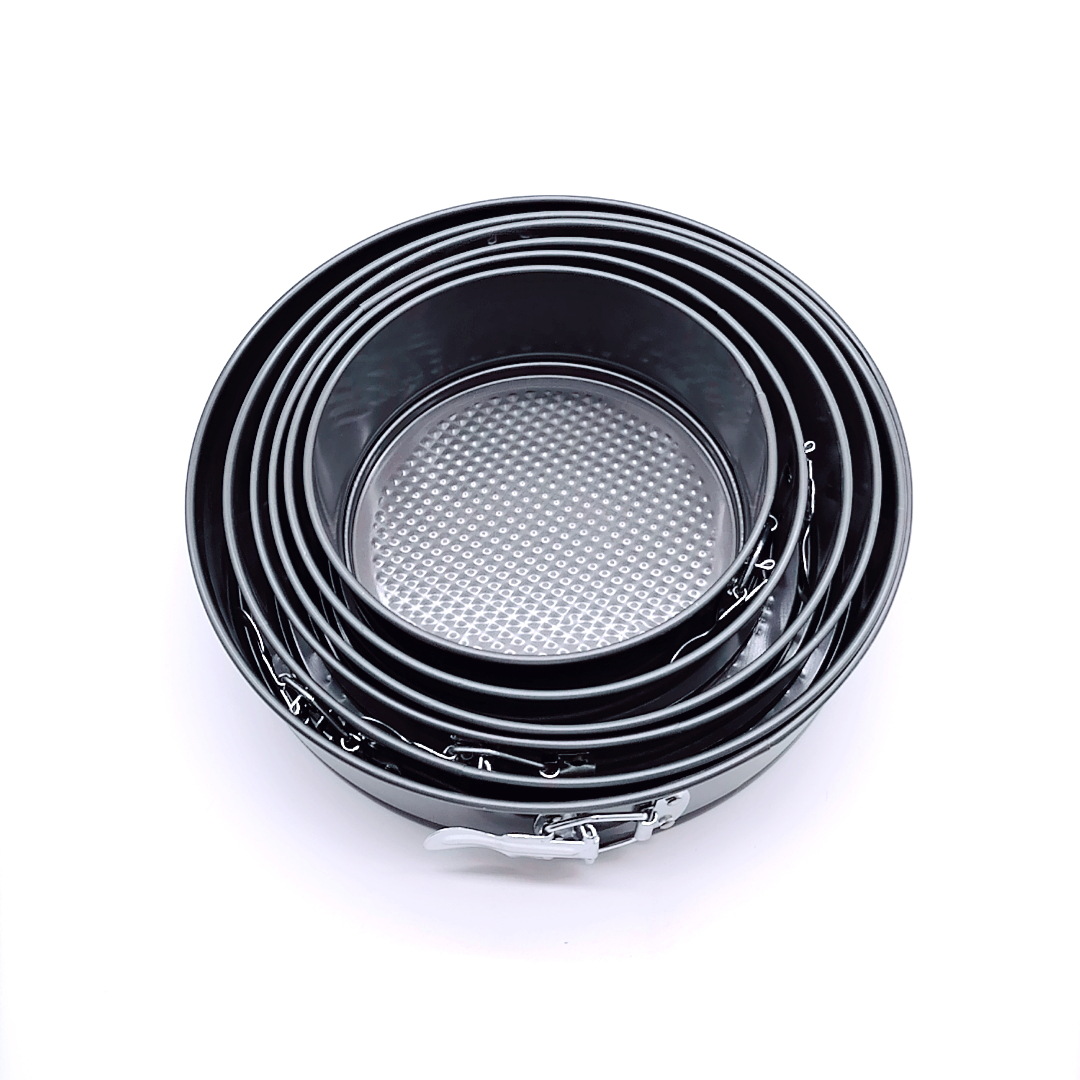 Color Box 6Pc Live Bottom with Buckle Cake Mold round Gray Carbon Steel Spray Non-Stick Live Bottom Cake Mold Color Box 6Pc Live Bottom with Buckle Cake Mold round Gray Carbon Steel Spray Non-Stick Live Bottom Cake Mold