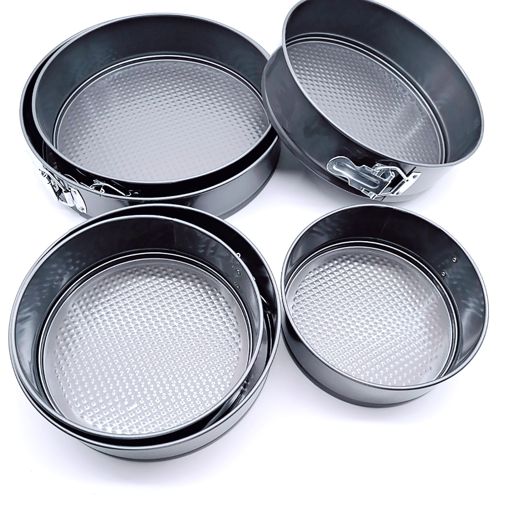 Color Box 6Pc Live Bottom with Buckle Cake Mold round Gray Carbon Steel Spray Non-Stick Live Bottom Cake Mold Color Box 6Pc Live Bottom with Buckle Cake Mold round Gray Carbon Steel Spray Non-Stick Live Bottom Cake Mold