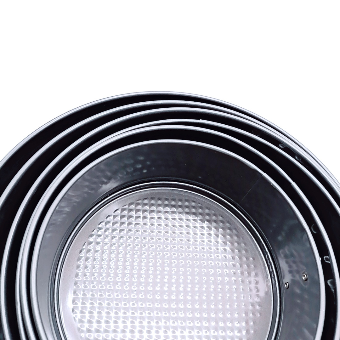Color Box 6Pc Live Bottom with Buckle Cake Mold round Gray Carbon Steel Spray Non-Stick Live Bottom Cake Mold Color Box 6Pc Live Bottom with Buckle Cake Mold round Gray Carbon Steel Spray Non-Stick Live Bottom Cake Mold
