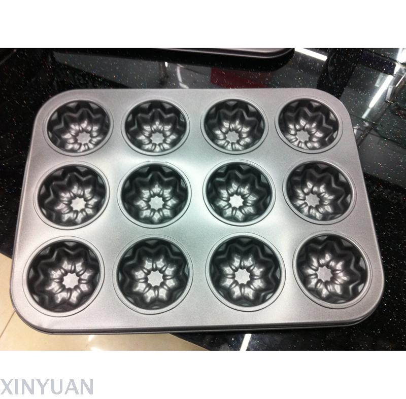 Baking pan for 12 cups cake mold nonstick baking pan for muffin cake