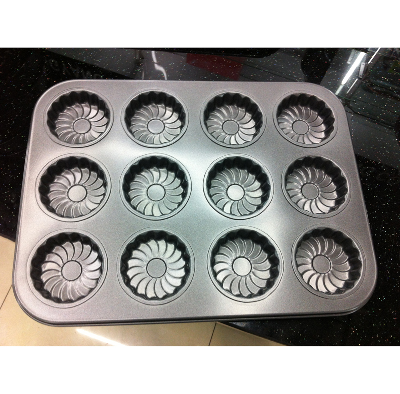 Baking pan for 12 cups cake mold nonstick baking pan for muffin cake