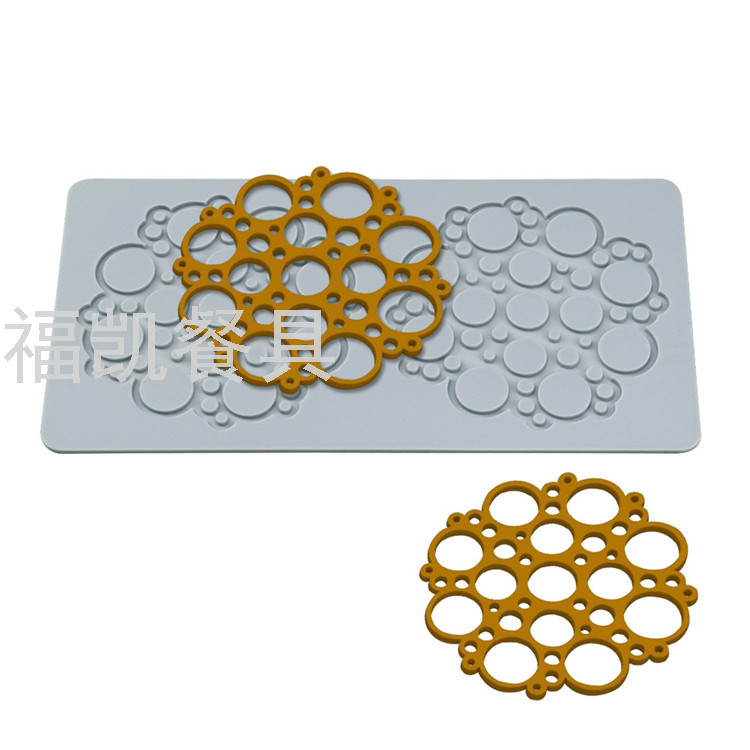 2-Piece Retro Embossed Lace Mold Fondant Cake Mold European Style Creative Plate Decorative Hollow Molecular Vegetable Mold