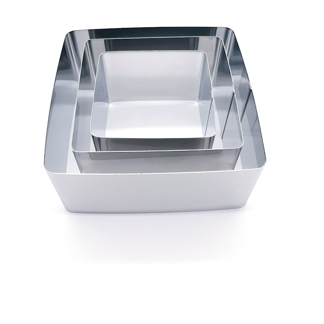 Clamshell Packaging Stainless Steel Biscuit Mold 3-Piece Set Fondant Biscuit Mold Cake Mold DIY Baking Tools