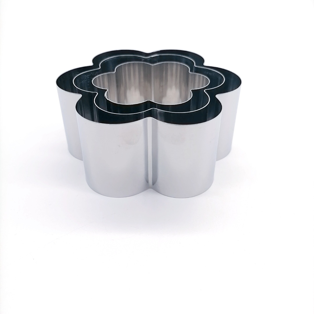Clamshell Packaging Stainless Steel Biscuit Mold 3-Piece Set Fondant Biscuit Mold Cake Mold DIY Baking Tools